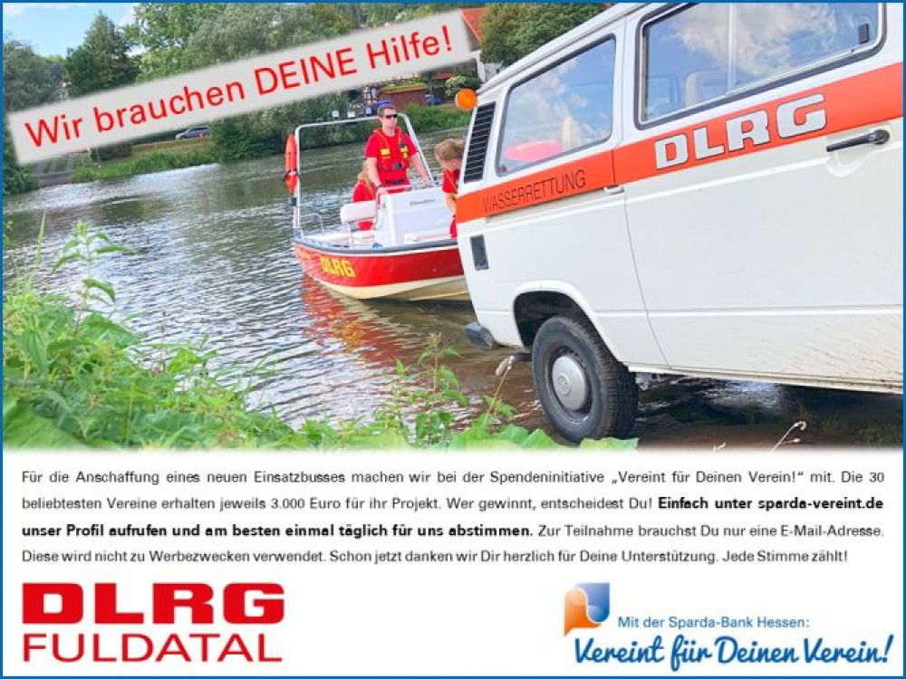 Wir brauchen DEINE Hilfe! DLRG Ortsverband Fuldatal e.V.